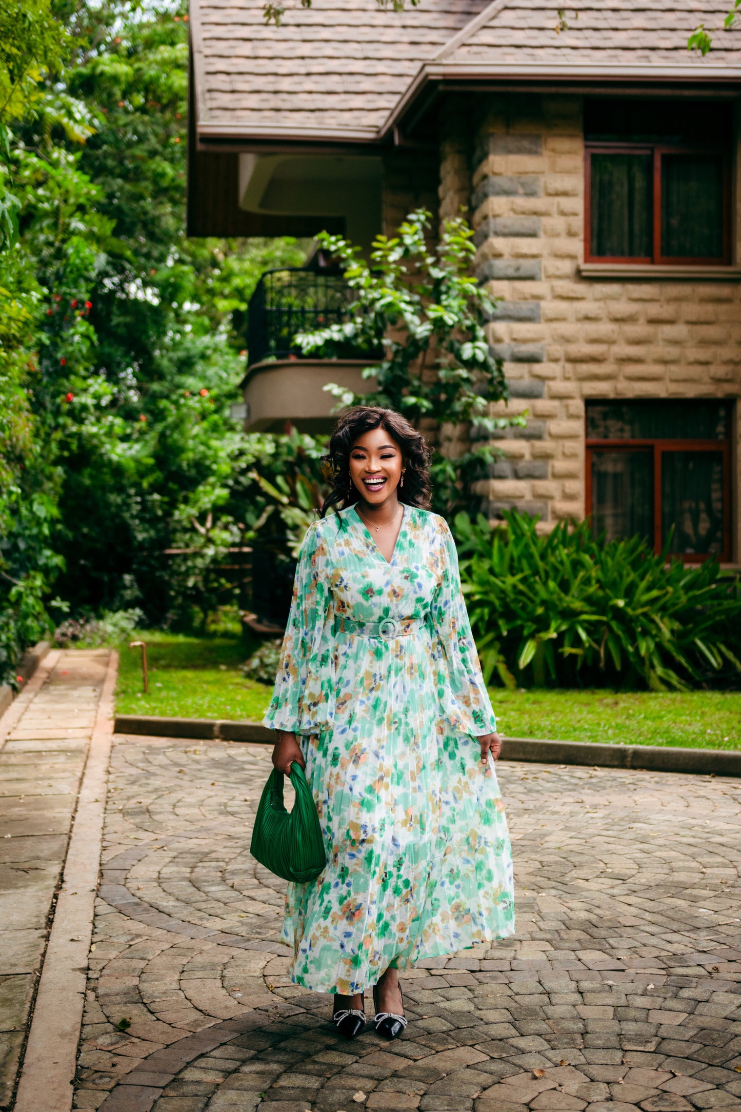 Zeybari Garden Dress - Green